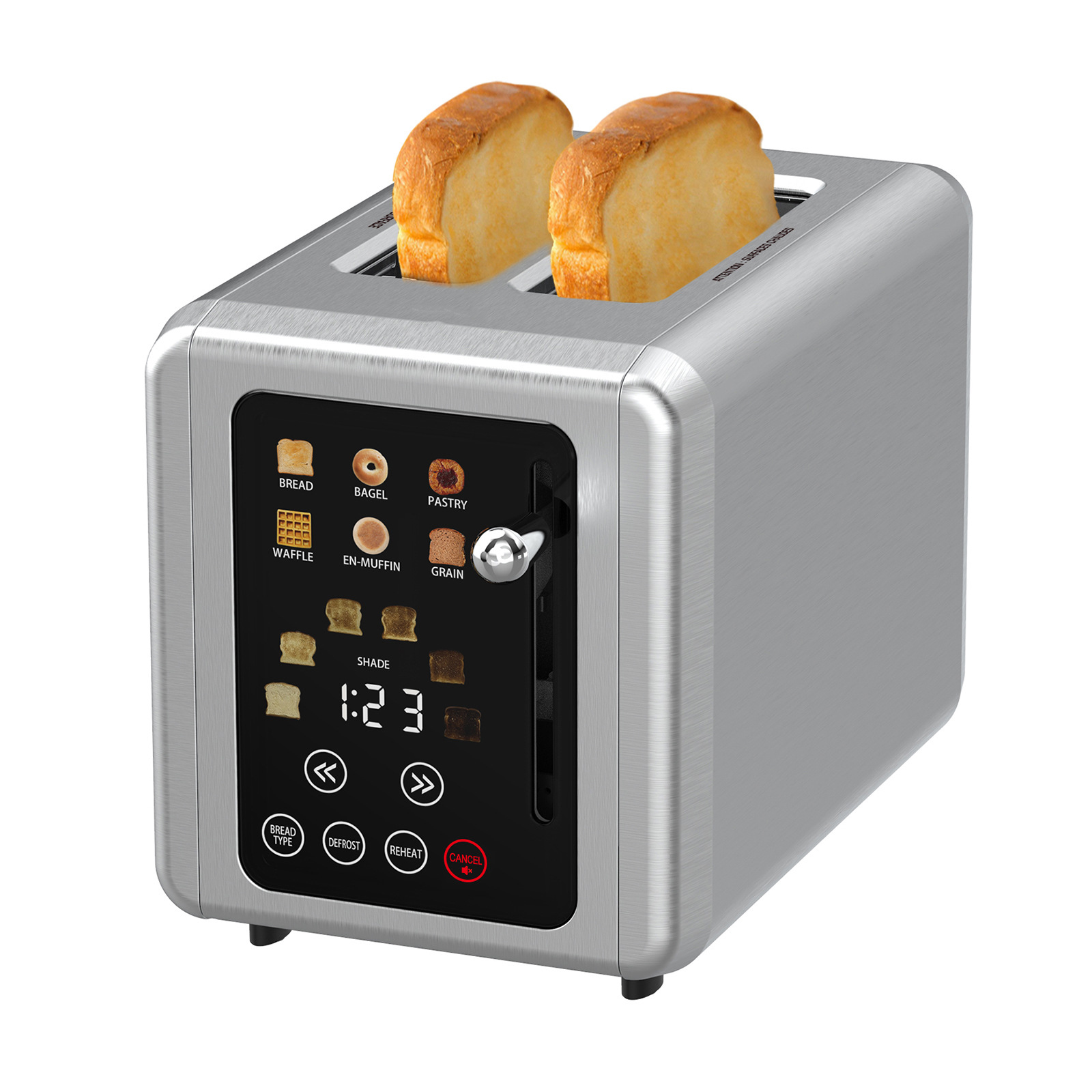 Toaster 4 Slice - Stainless Steel Toaster 2-Slice Automatic Fast