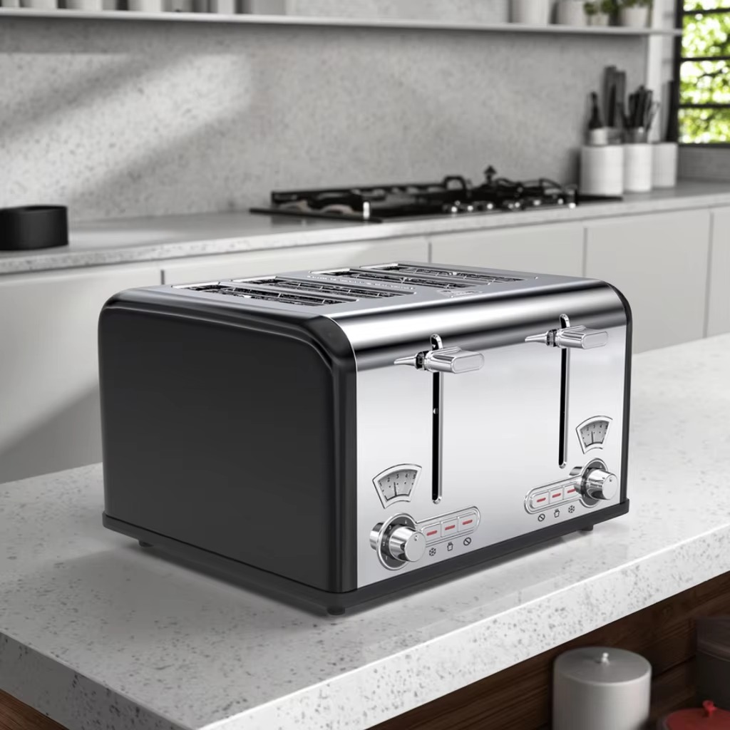 Toaster 4 Slice - Electric 4-Slice Extra Wide Slot Stainless