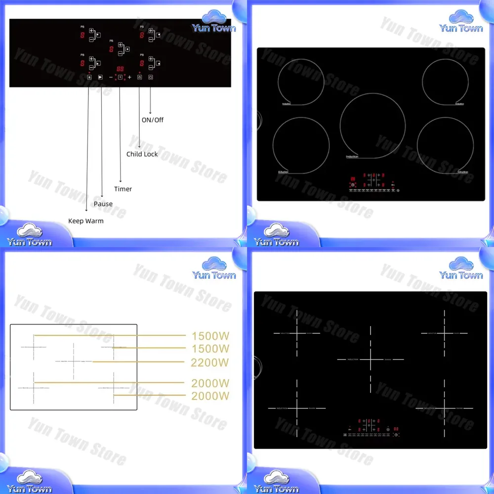 Kitchen Appliances Wholesale - 5 Burner Electric Stove for Built-In
